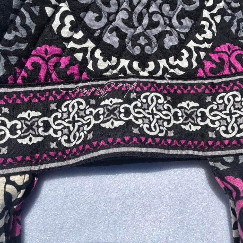 Vera Bradley Black white pink Y2K floral tote - Picture 3 of 3